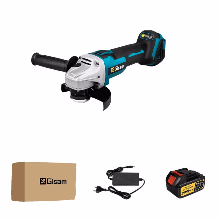 smerigliatrice angolare elettrica da 125 mm, doppia velocità, design ergonomico, 1 batteria