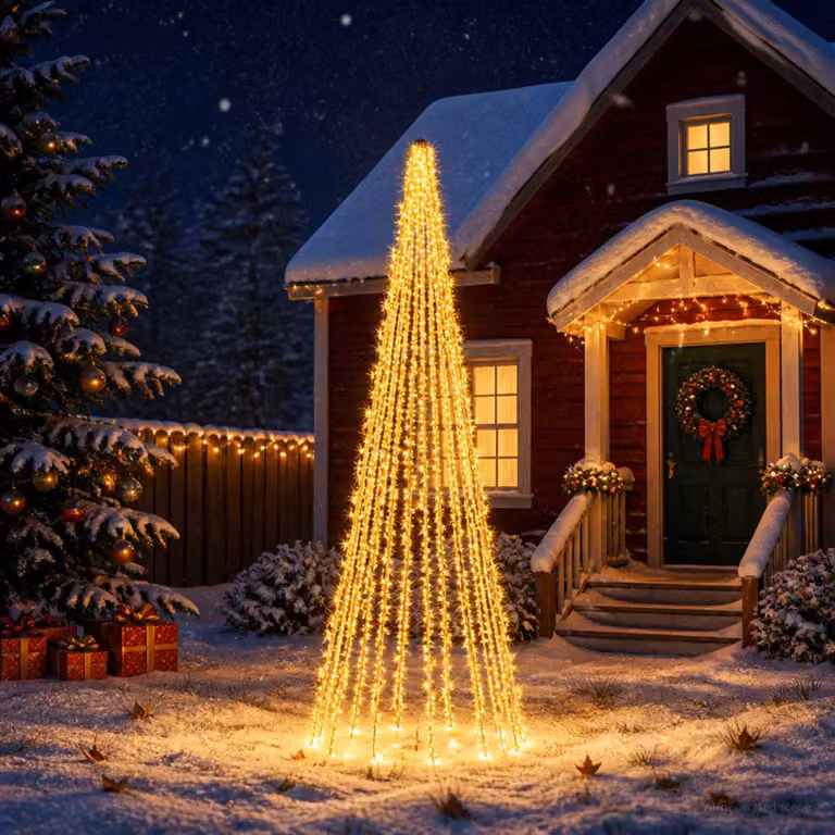vidaXL Luci per Albero di Natale con 12 LED 1608 LED Bianco caldo