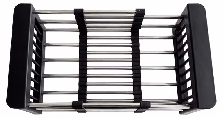 Lavandino a scorrimento Lendo Online Rack Estraibile in acciaio inox nero