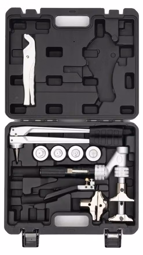 Set di pinze crimpatrici, design idraulico, impugnature ergonomiche, colore nero