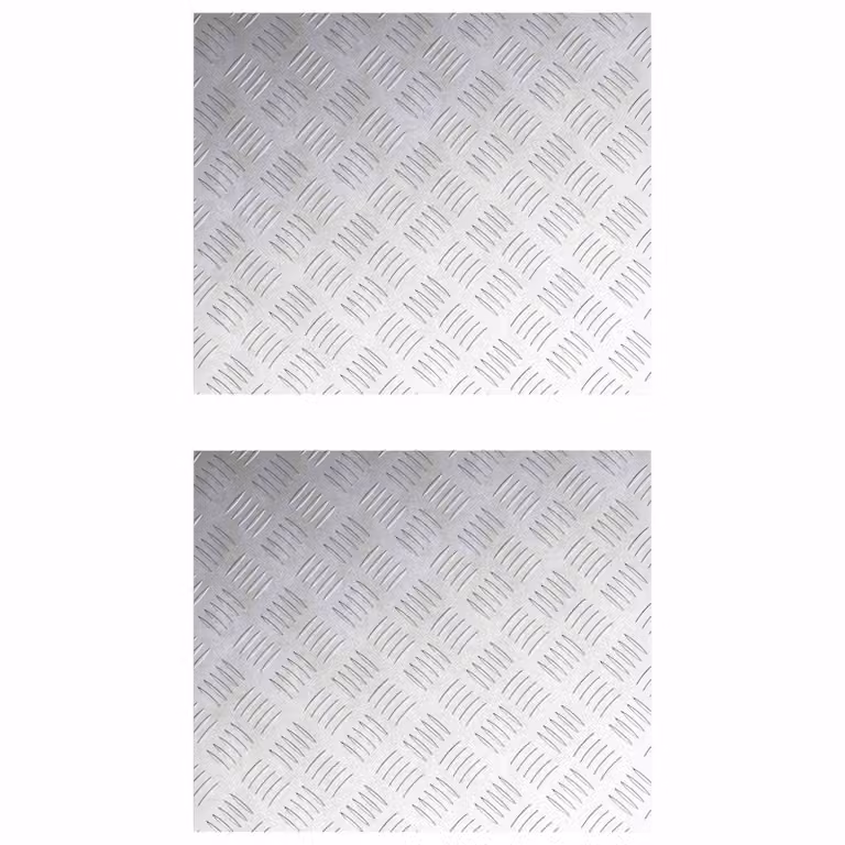 Set di 2 gradini per scale vidaXL in alluminio color argento, L 60 cm x P 50 cm