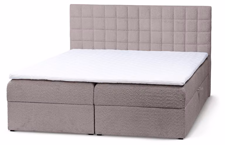 Letto con rete a molle Laky, color terra, dimensioni 160 x 200 cm