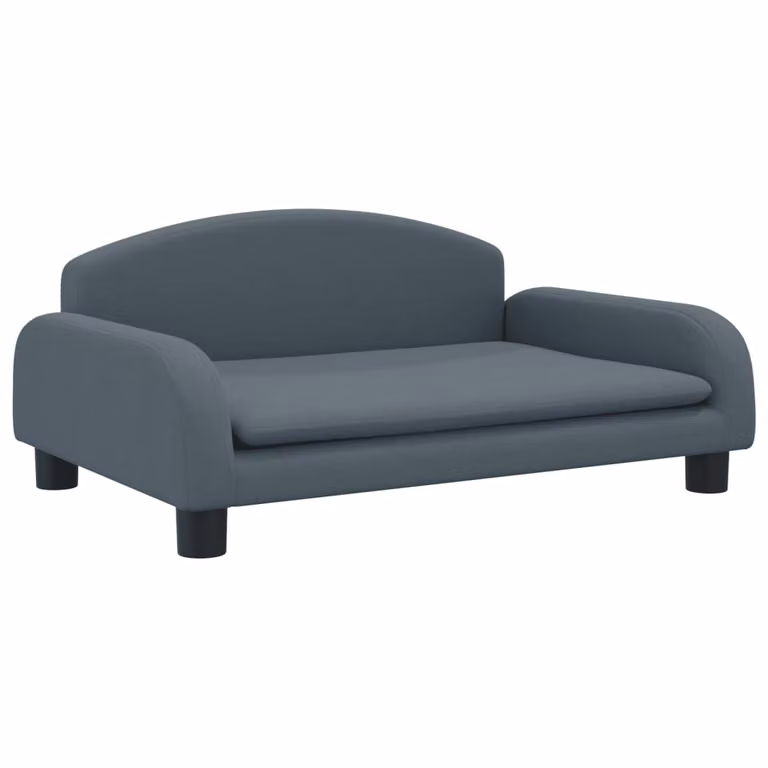 Lettino per Cani Grigio Scuro 70x45x30 cm in Tessuto