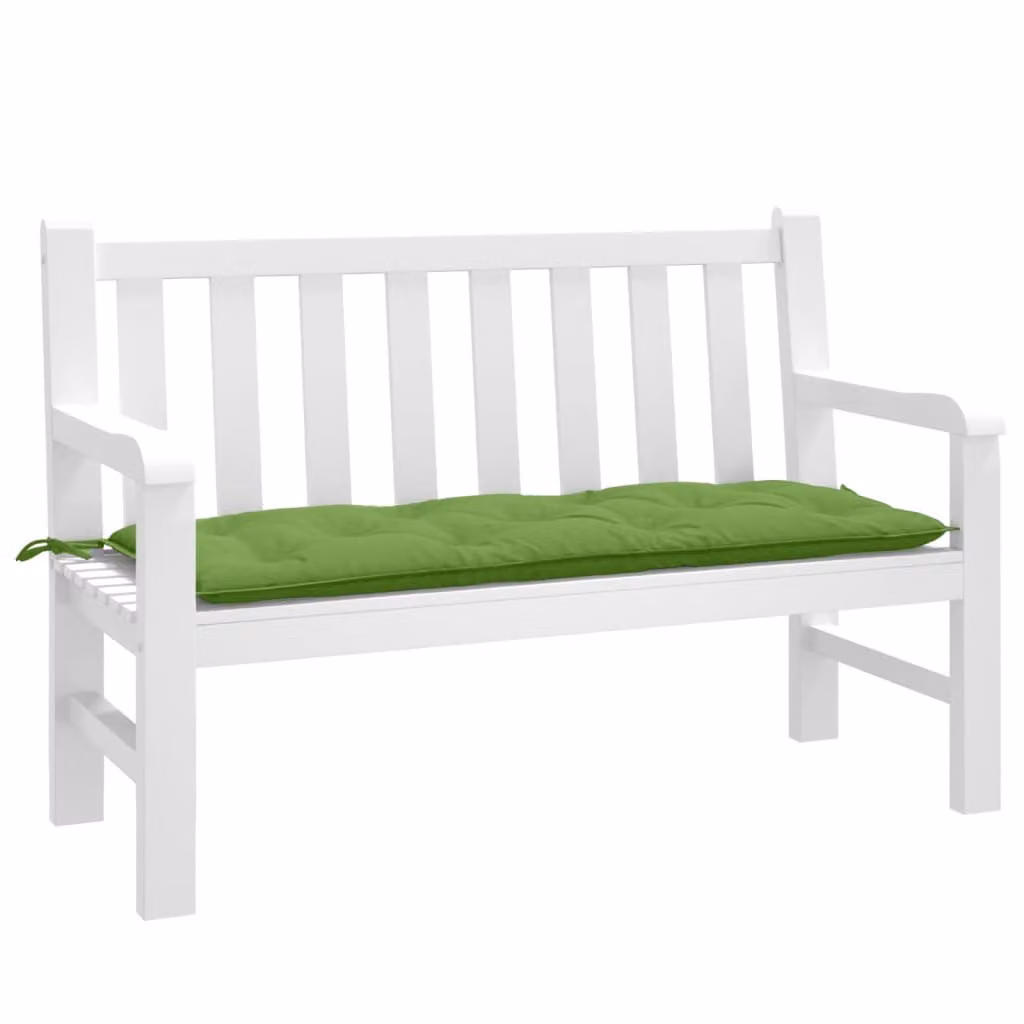 vidaXL Cuscino per Panca da Giardino Verde Mélange L: 120 cm, P: 50 cm, H: 7 cm in Tessuto di Poliestere Resistente ai Raggi UV