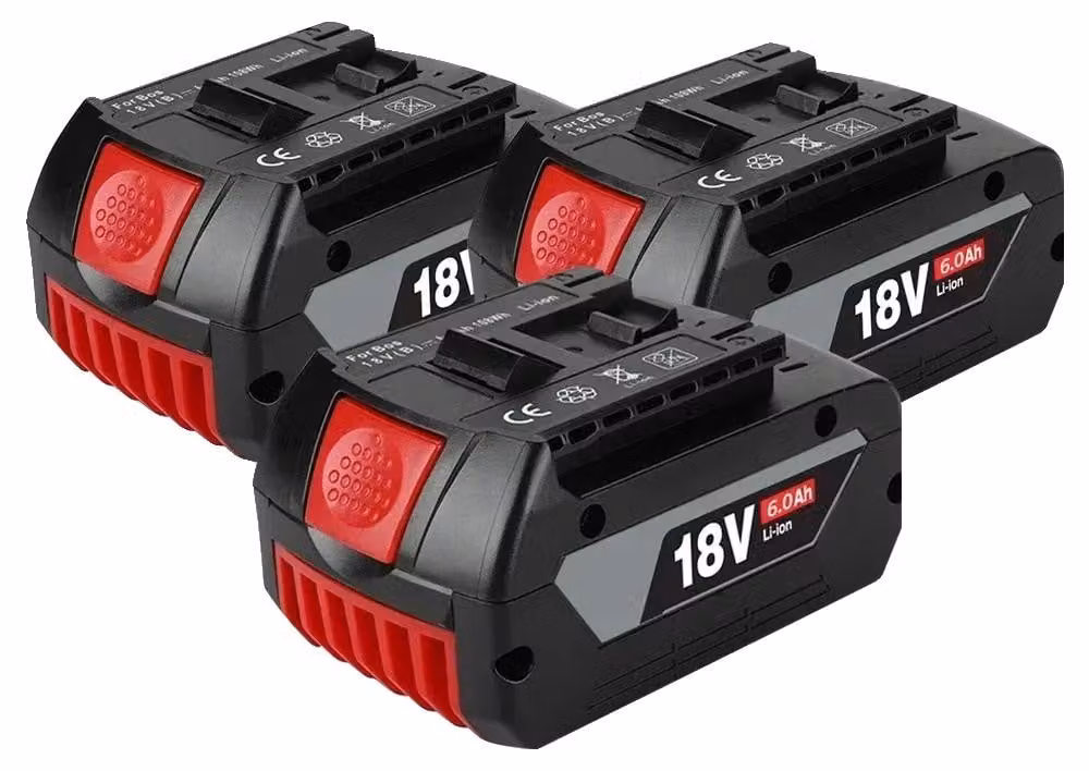 Batterie ricaricabili, 18V, capacità 6000mAh, confezione da 3 batterie da 6,0Ah