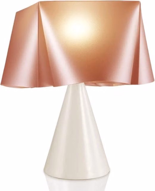 Lampada da tavolo IPERBRIKO a cono in plastica color copper, H 32 cm, L 28 cm – 1