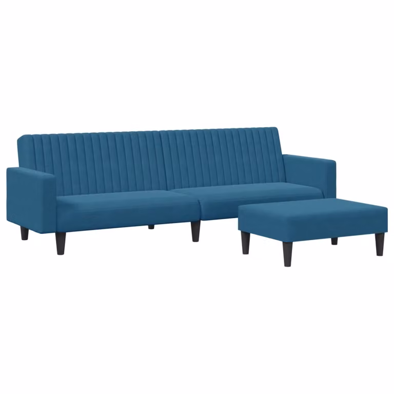 SYFAX™ Set di Divani 2 pz Blu in Velluto
