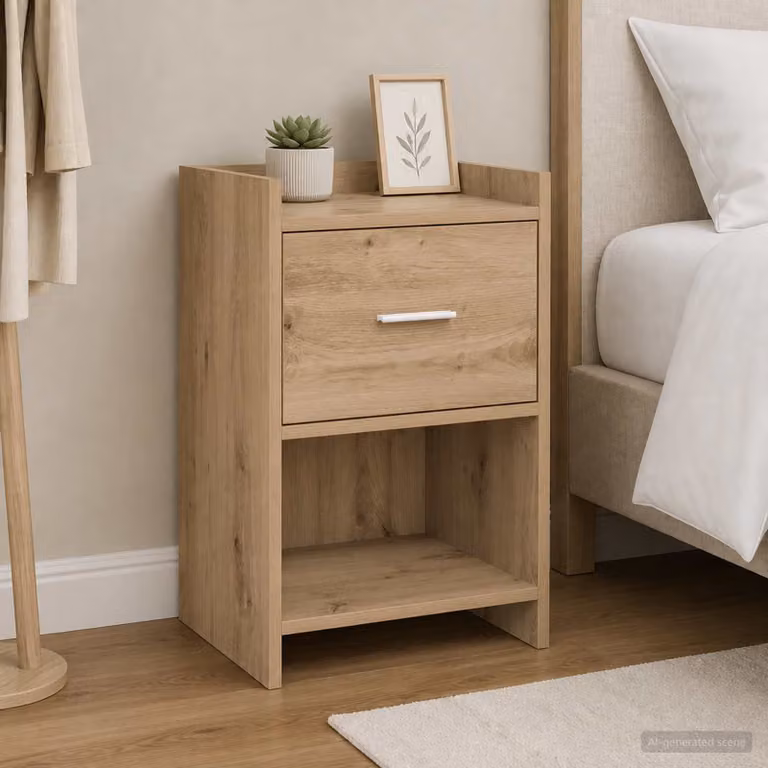 Comodino moderno vidaXL in legno marrone L 40 cm x P 30 cm x H 60 cm