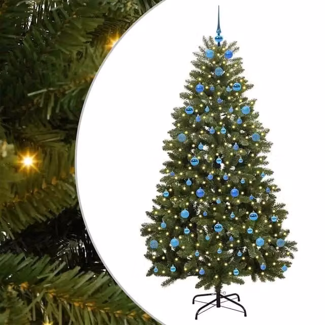 Albero di Natale | Decorazioni natalizie artificiale Verde 210 cm PVC e Metallo