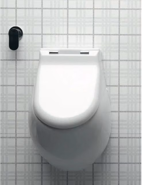 Orinatoio Sospeso Con Scarico a Parete Azzurra Ceramica "Nuvola" Bianco Lucido