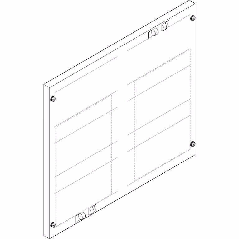 Piastra di copertura ABN 500x450 mm 2FB/3RE_NH1, raccoglitore da 40 mm per 2 sezionatori NH1, EBM 70 mm FAP23512N