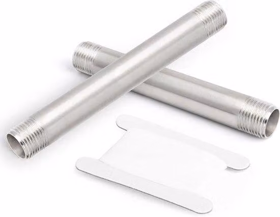 RVS Pijpfittingen 1/2" BSP x 1/2" raccordo da 150 mm per acqua e gas