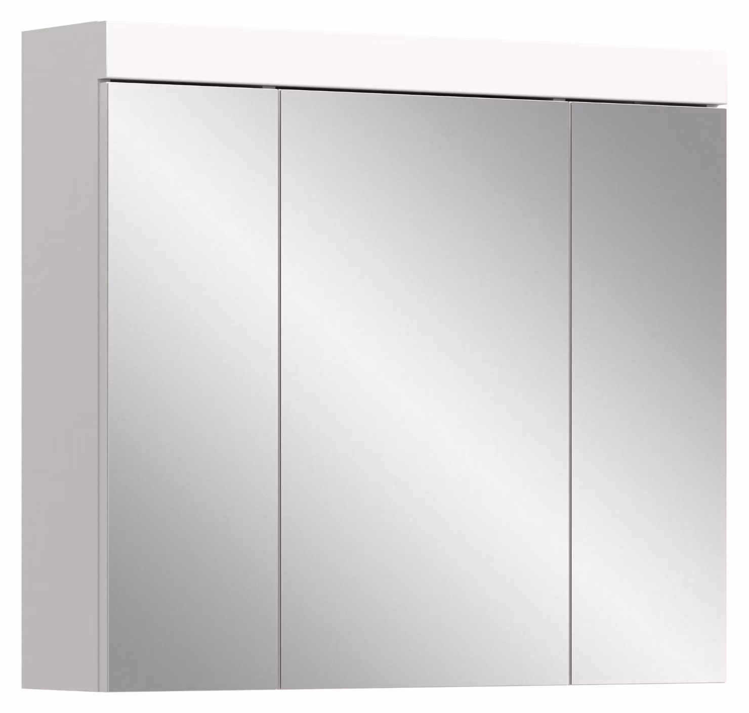 Specchio da bagno, dimensioni 80x70x18 cm, colore bianco
