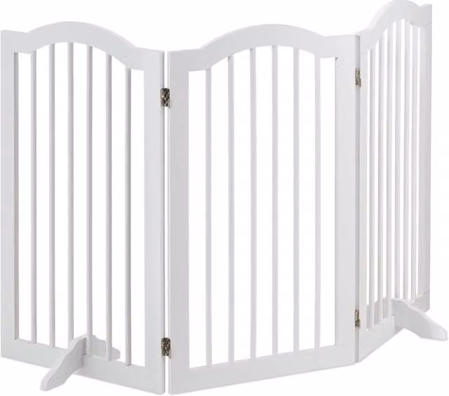 Cancello di sicurezza regolabile 92 x 3 x 60 cm protezione per animali domestici finitura elegante in PVC grigio 13_0011312