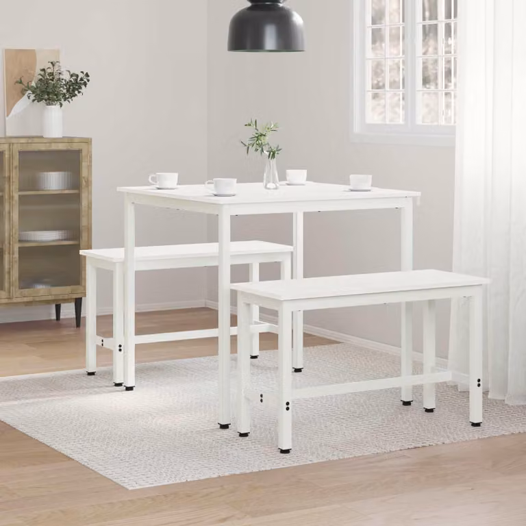 Maison Exclusive - Tavolo da pranzo bianco 80 x 80 x 75 cm Legno di pino massiccio