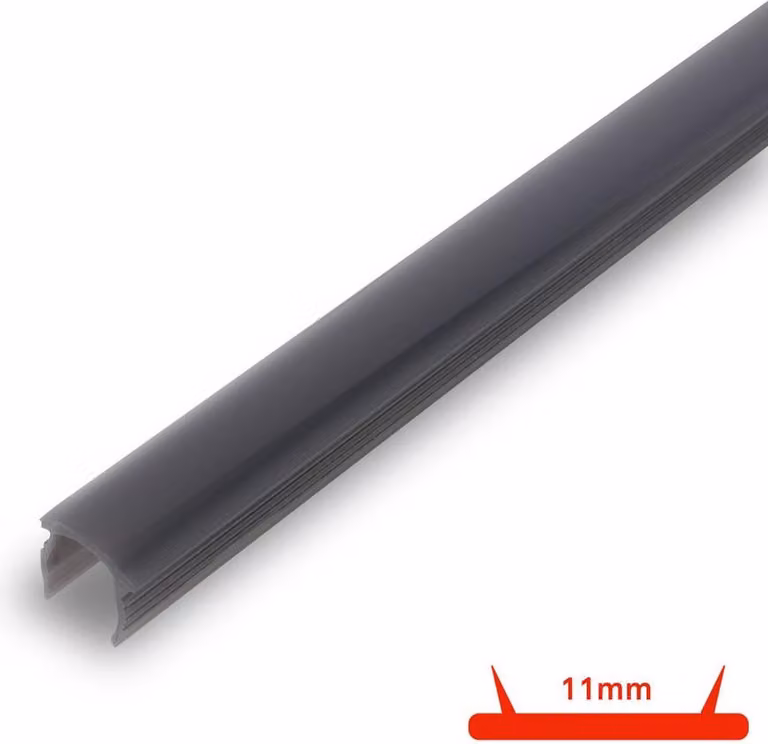 Briloner Diffusore a clip 130cm fessura 11mm per pannelli acustici finitura fumé scuro - Profilo in plastica soggiorno camera corridoio