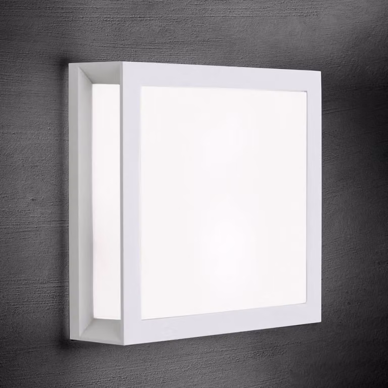 ORION Applique da esterni Henry, Bianco / Opale, Alluminio, Moderno, Applique da esterni
