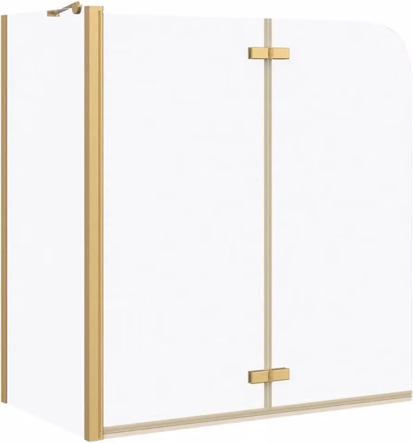 Involucro Doccia Oro 120 x 68 x 130 cm Vetro ESG e Alluminio CFW1017139