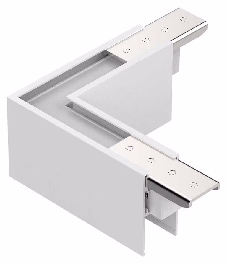 Kit Alto Per Superficie Binario Orizzontale On-Off Ego Alluminio Bianco