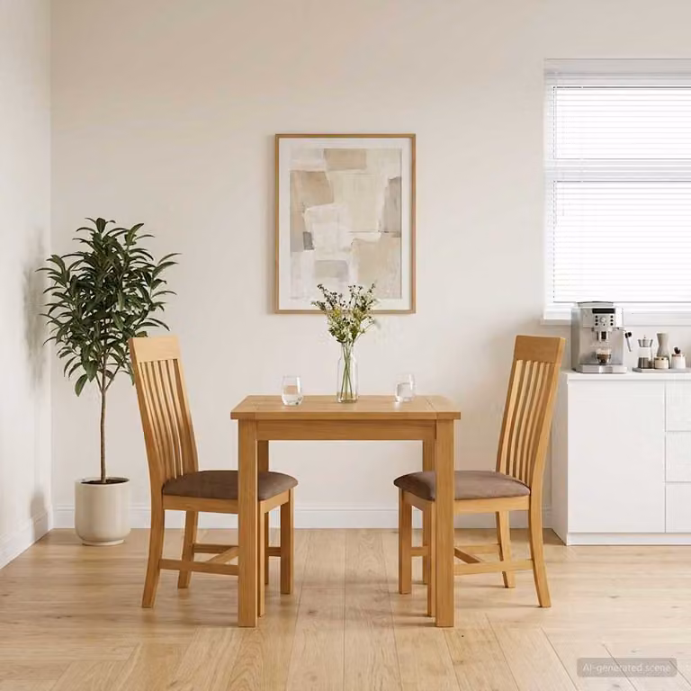 Set di 2 sedie da pranzo moderne vidaXL in legno di quercia massello grigio e marrone