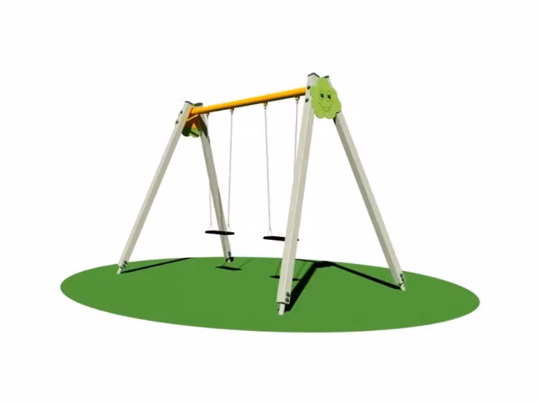 Altalena Giochipark Alexander 2 posti in acciaio e alluminio, sedili variabili, multicolore, H: 240 cm, L: 335 cm, P: 185 cm