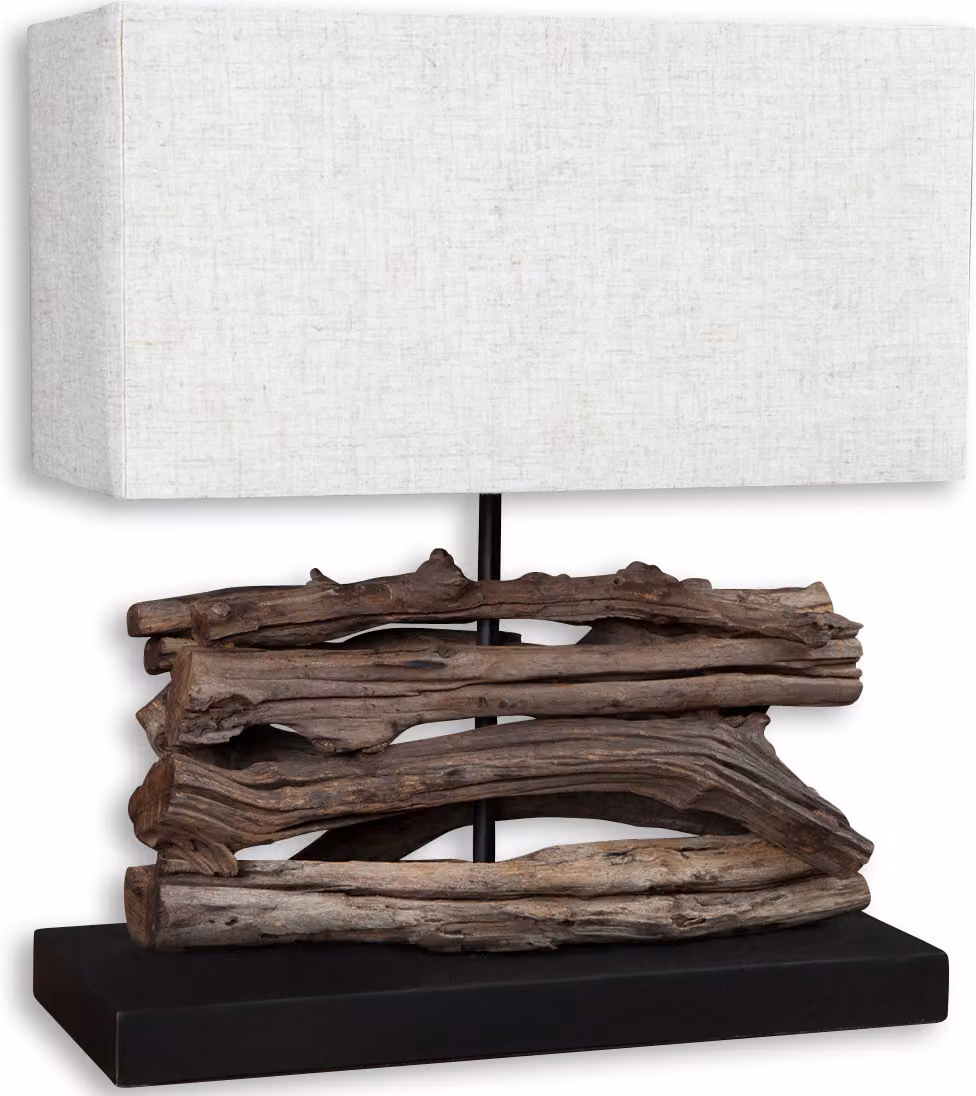 Lampada da tavolo 35x15cm u. 40cm di altezza lampada in legno lampada da tavolo legno driftwood