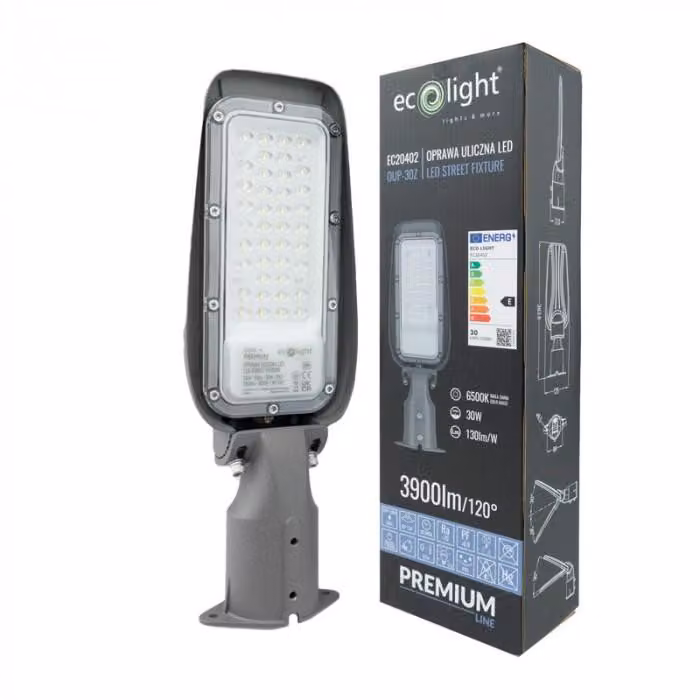 Lanterna stradale 30W 6500K 130lm/W IP65 Ecolight EC20402