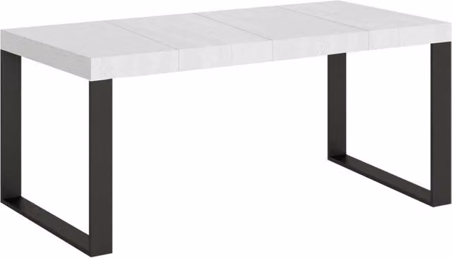 Tavolo allungabile Itamoby Tekno Premium Bianco Frassino con telaio Antracite L/P: 90 x 90 cm, estensibile fino a 246 cm