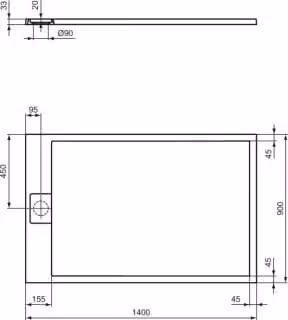IDEAL STANDARD T5592FT Rettangolare BRW Ultra Flat S i.life