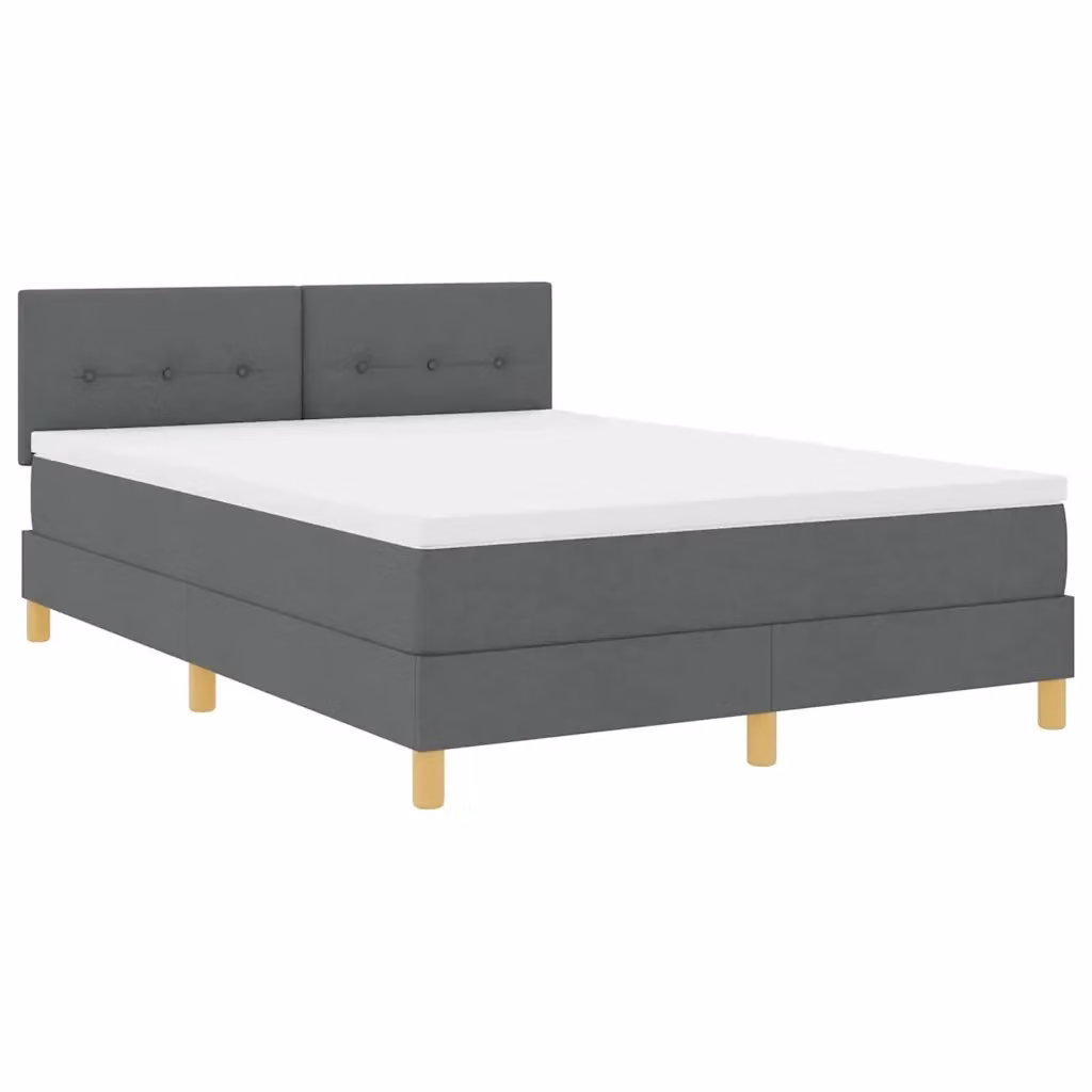 Letto moderno vidaXL in tessuto grigio con illuminazione LED sottostante e porta di ricarica USB, L/P: 140 x 190 cm – 2
