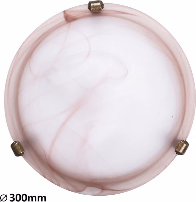 Plafond in vetro 30 cm E27 1x60W tabacco vetro alabastro rotondo Alabastro 3253 Rabalux