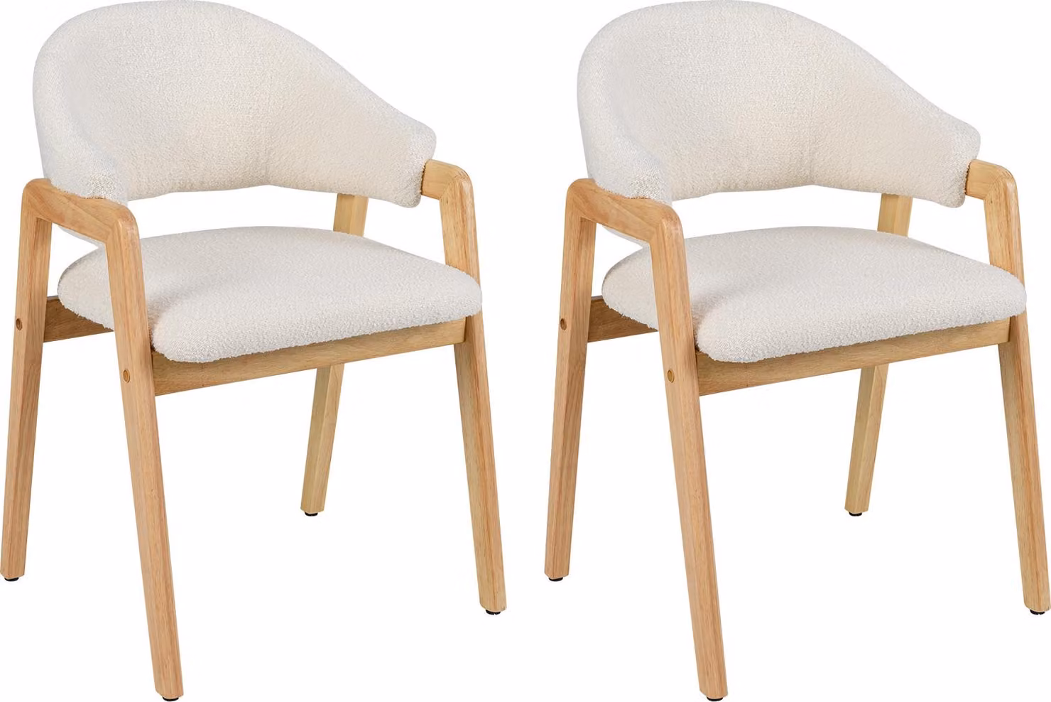 Set di 2 sedie da pranzo COSTWAY, sedie da cucina con seduta imbottita e schienale ergonomico, sedia imbottita in legno, sedia laterale