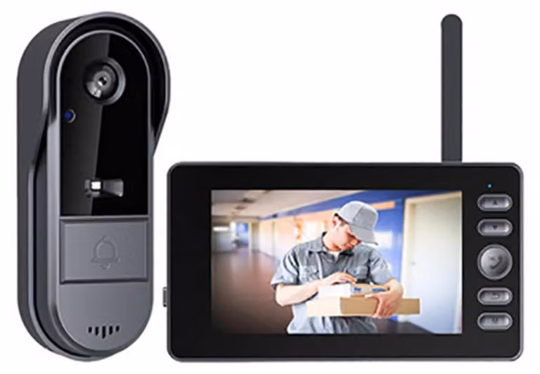 Zimilo: videocitofono intelligente senza fili con schermo HD da 4,3 pollici, telecamera grandangolare da 120°, audio bidirezionale, involucro impermeabile, videocitofono HD