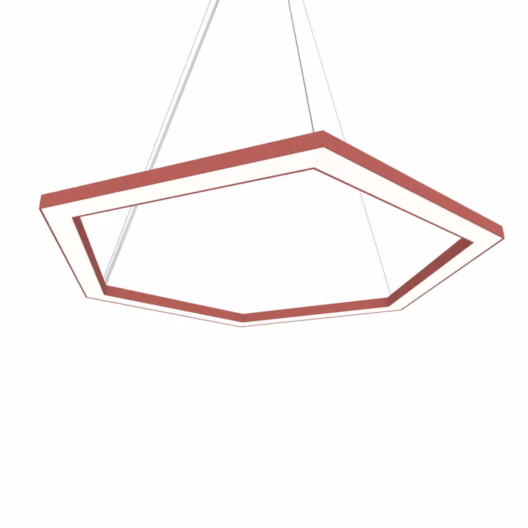 Lampada A Sospensione Esagono D60 Monocolore Lucida