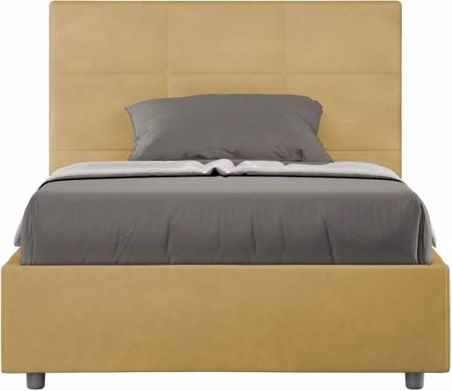 Letto 1 Piazza e Mezzo 120x200 cm Senza Rete Mika Ocra