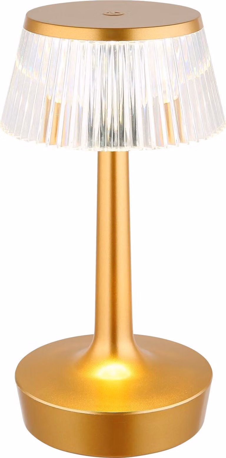 Lampada da tavolo senza fili con batteria ricaricabile touch dimmer lampada da tavolo in cristallo ottone 28079M