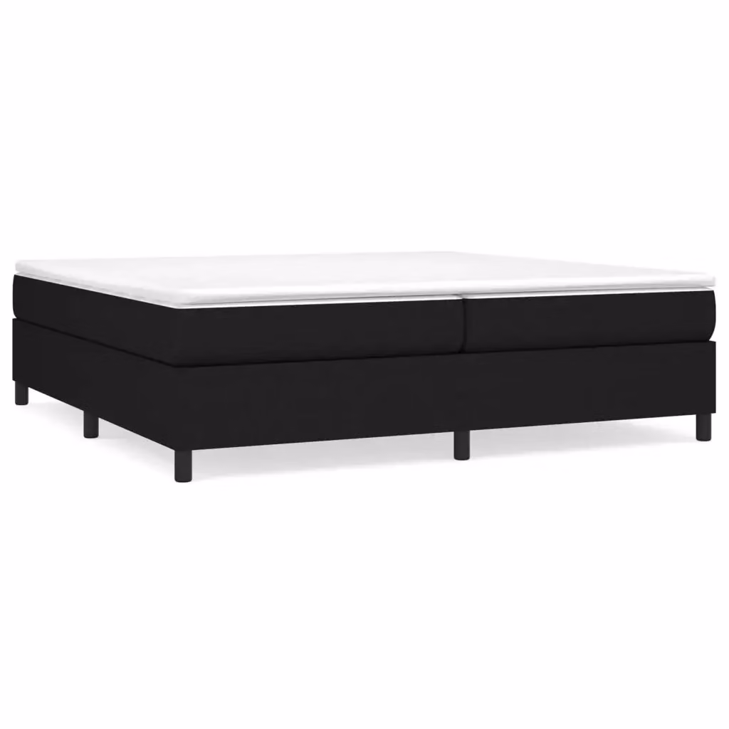 Struttura Letto a Rete a Molle Giroletto Design In Nero in Tessuto L: 200 cm x P: 200 cm – 2