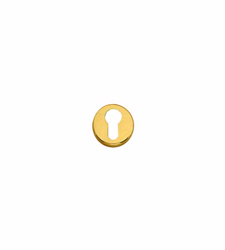 Bocchetta per foro chiave Yale Milena in ottone lucido oro – 2