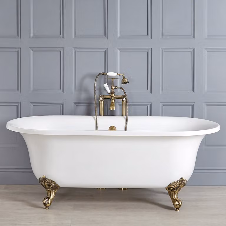 Vasca Centro Stanza Piedini Oro Spazzolato 1730x780mm - Richmond