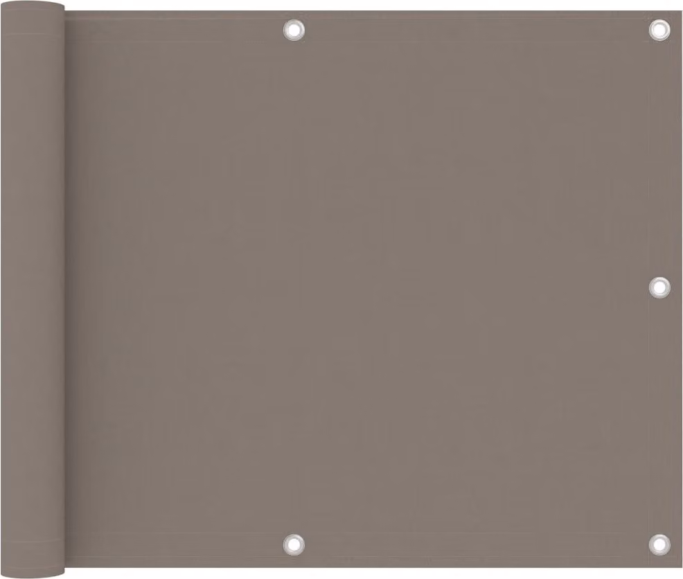 The Living Store Paravento per balcone Taupe 75x300 cm Tessuto Oxford