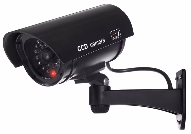 Telecamera di sicurezza finta con LED - Telecamera finte impermeabile con LED lampeggianti