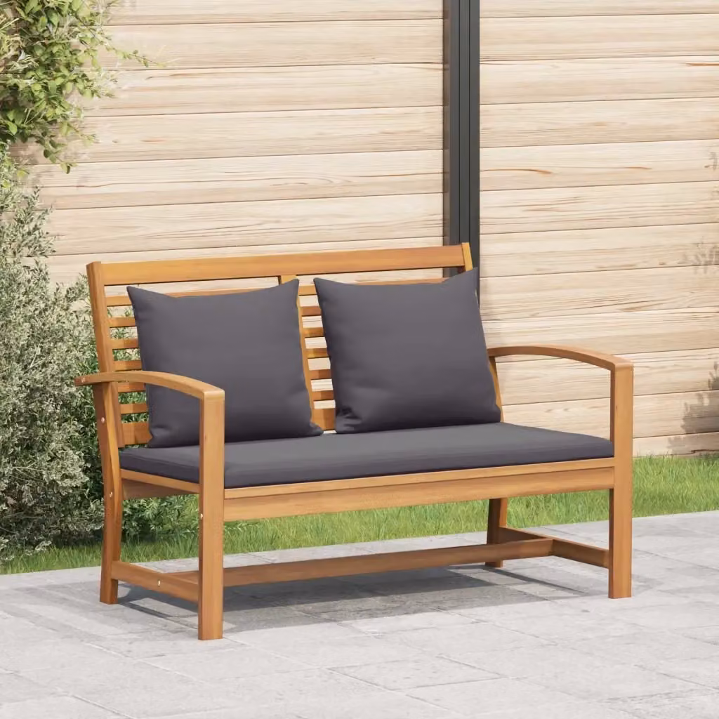 Set Panchina e Tavolo da Giardino in Legno di Teak Rustico, Colore Marrone o Grigio, L/P/H: 220 x 110 x 76 cm