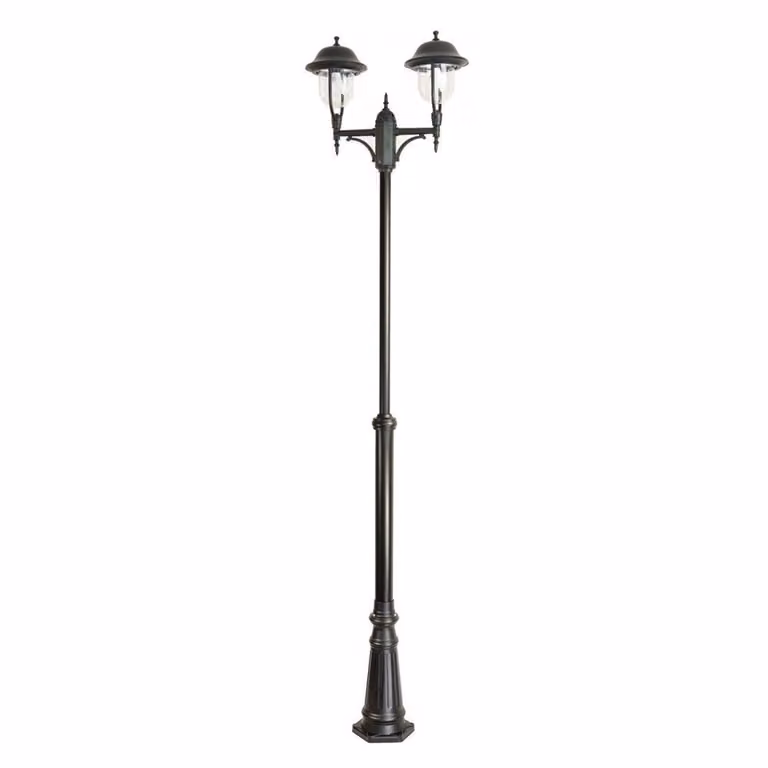 Retro 295 cm 2xE27 lanterna da parco nera IP43 SU-MA Prince OGMWN 2 O