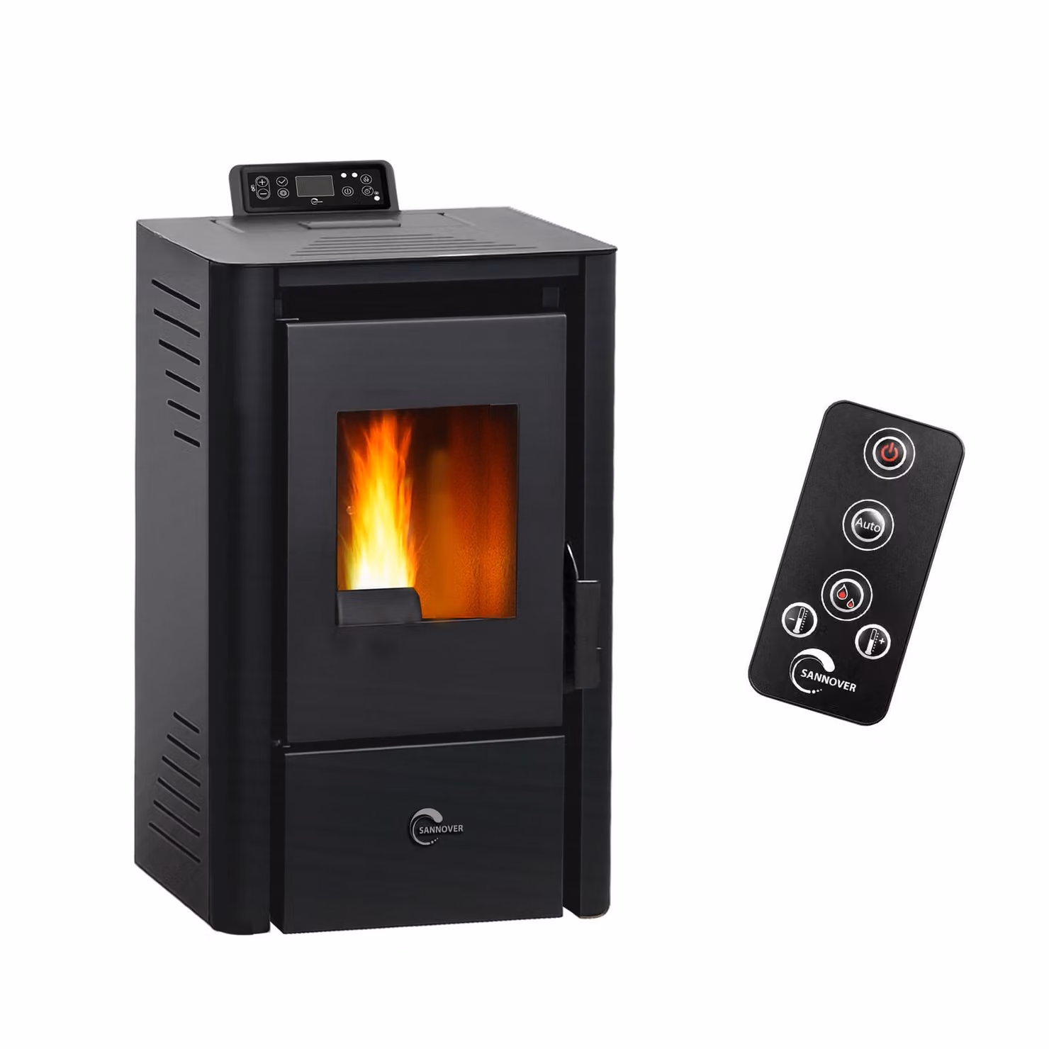 Stufa a pellet ad aria Anita 9,4 kW Sannover Black