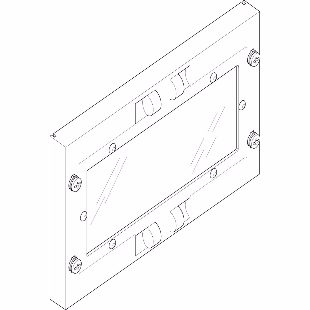 Piastra di copertura ABN 250x150 mm 1FB/1RE chiusa con finestra di ispezione FAS11N