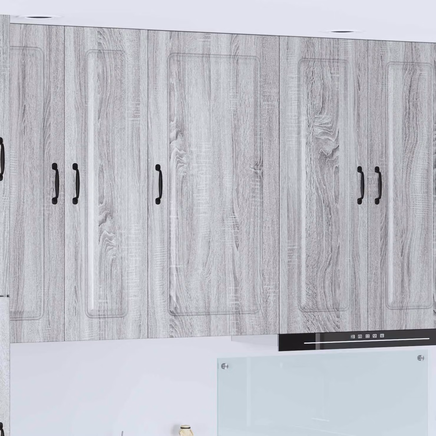 vidaXL Pensile da cucina Kalmar Grigio Sonoma con ante a battente e ripiani interni L/P/H: 50 x 31 x 100 cm
