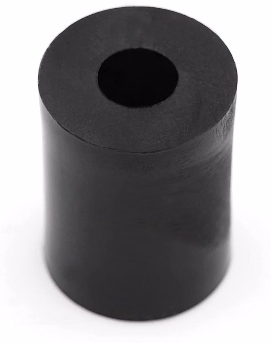 10 distanziatori con anelli di sicurezza, lunghezza 15 mm, diametro esterno 15 mm, filettatura M6, realizzati in polietilene ad alta densità (HDPE)