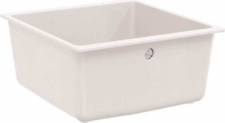 Lavello Bianco 430 x 460 mm 80% Quarzo e 20% Resina