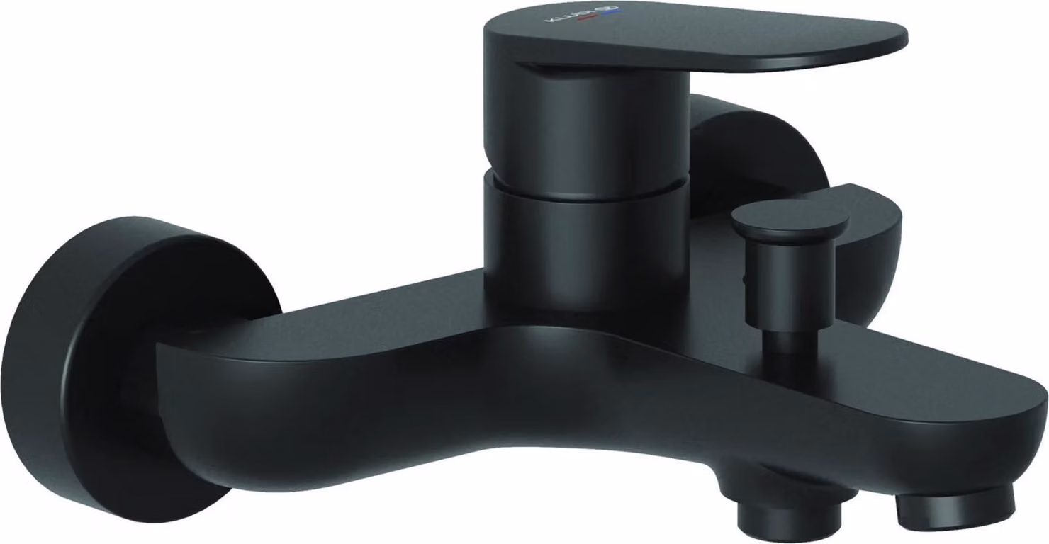 Kludi X1 Miscelatore monocomando per vasca e doccia nero opaco, 1 pz.