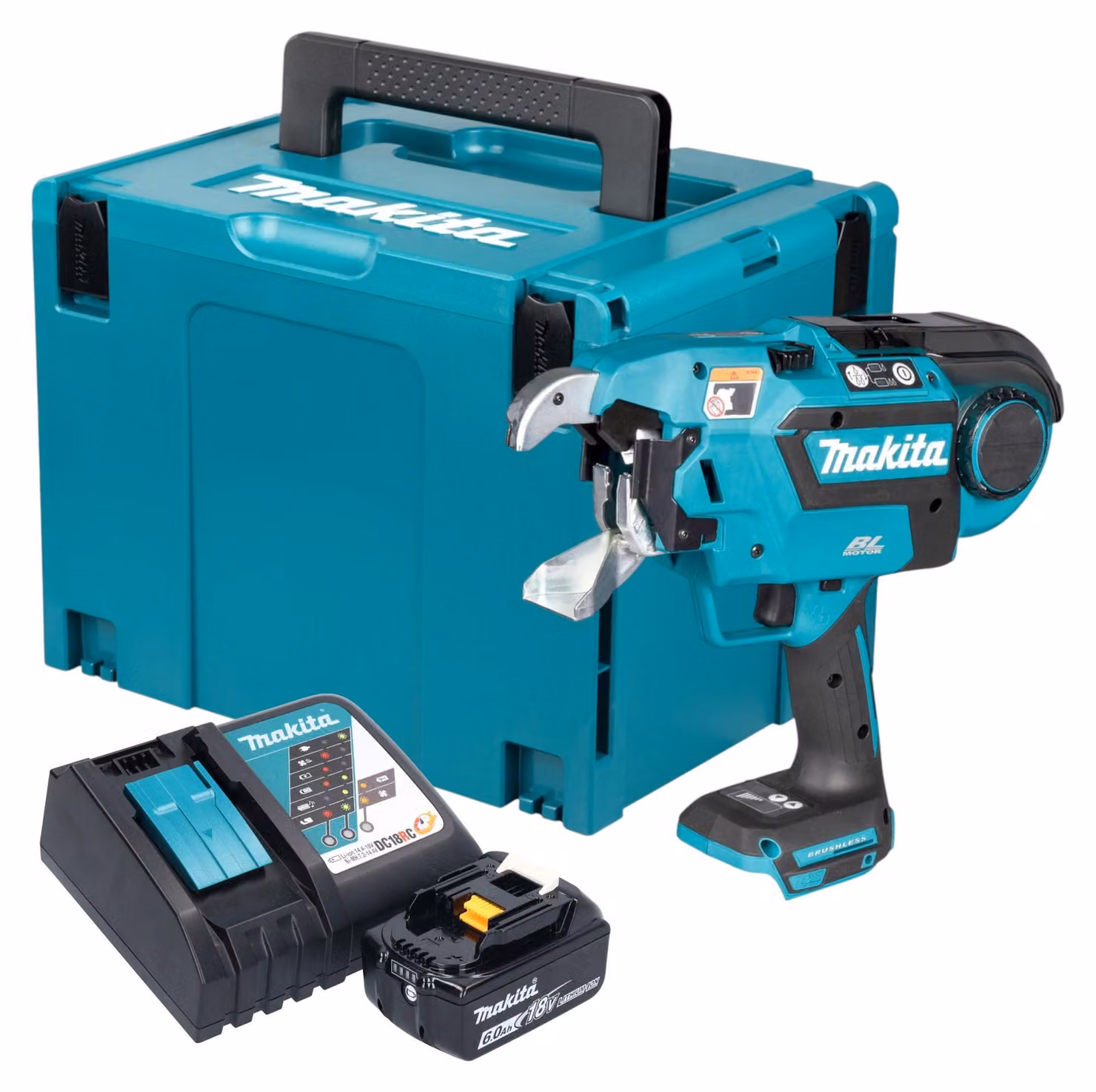 Makita DTR 181 RG1J Connettore per armatura a batteria 18 V 0,8 mm Brushless + 1x batteria 6,0 Ah + caricabatteria + Makpac